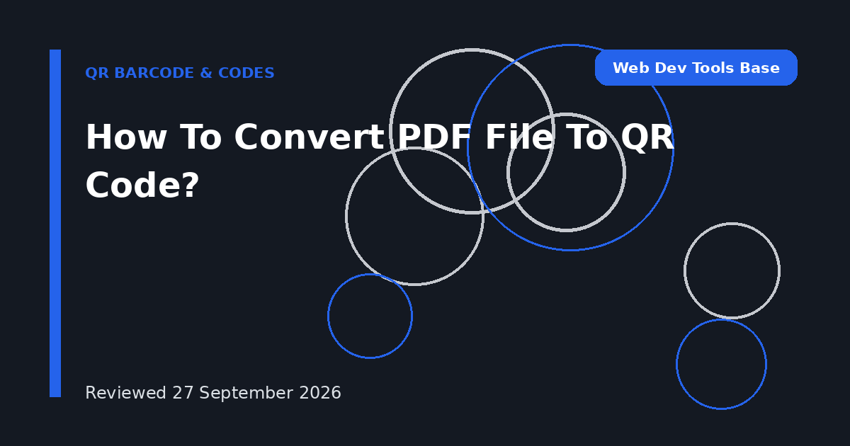 How To Convert PDF File To QR Code?