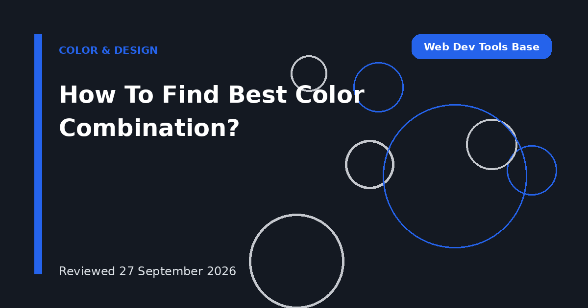 How To Find Best Color Combination?