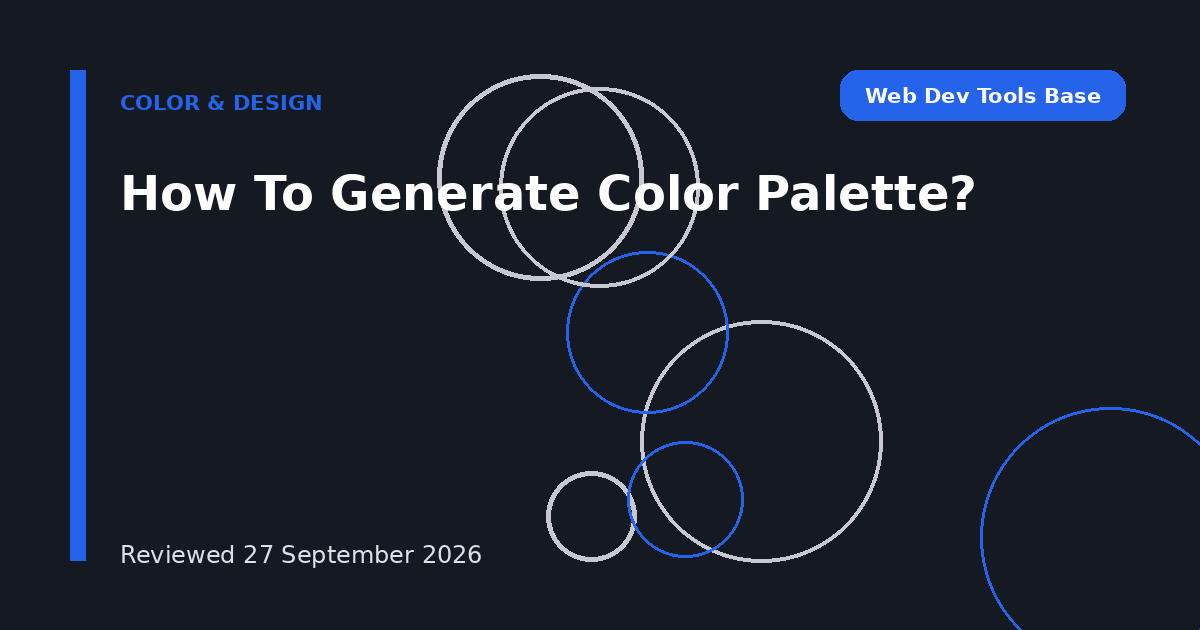 How To Generate Color Palette?