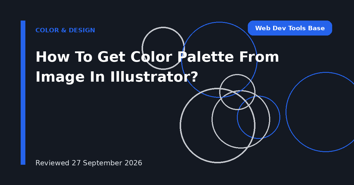 How To Get Color Palette From Image In Illustrator?
