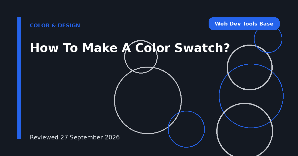 How To Make A Color Swatch?