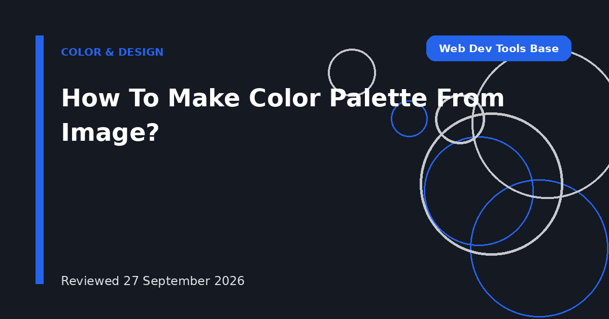 How To Make Color Palette From Image?