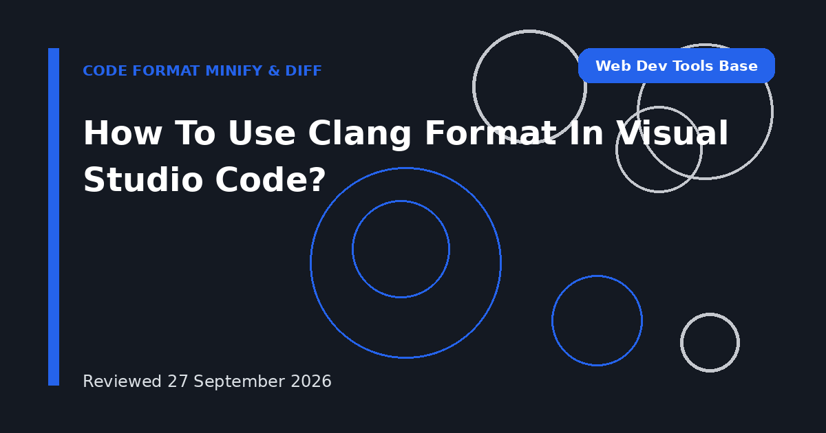 How To Use Clang Format In Visual Studio Code?