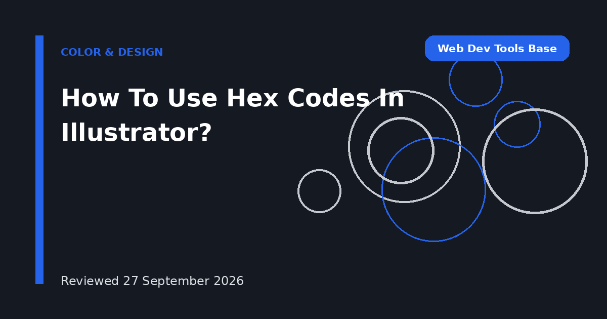 How To Use Hex Codes In Illustrator?