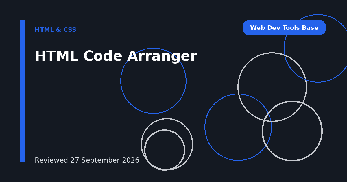HTML Code Arranger