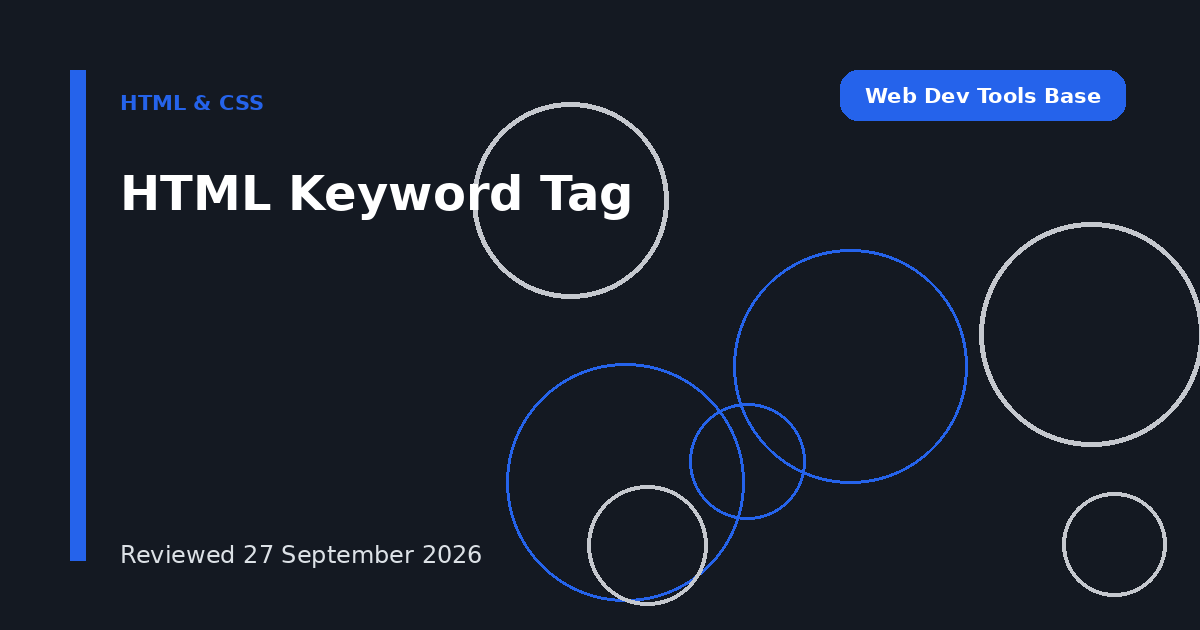 HTML Keyword Tag