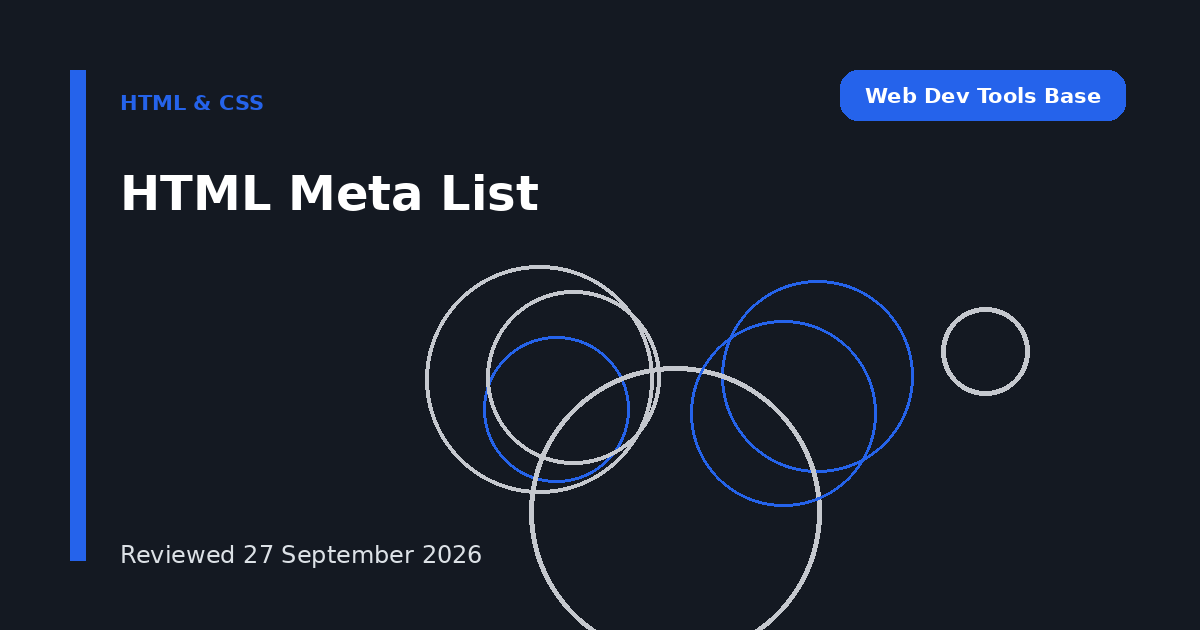 HTML Meta List