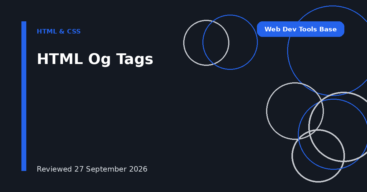 HTML Og Tags