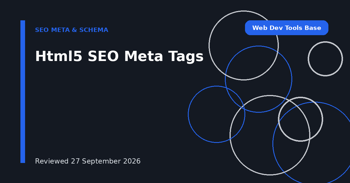 Html5 SEO Meta Tags