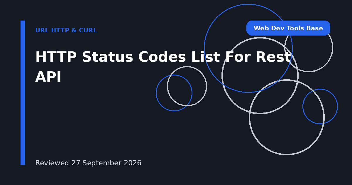 HTTP Status Codes List For Rest API