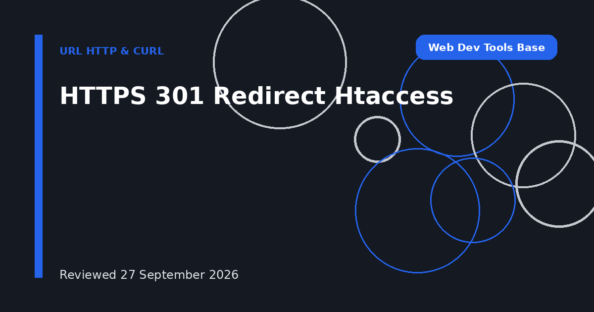 HTTPS 301 Redirect Htaccess