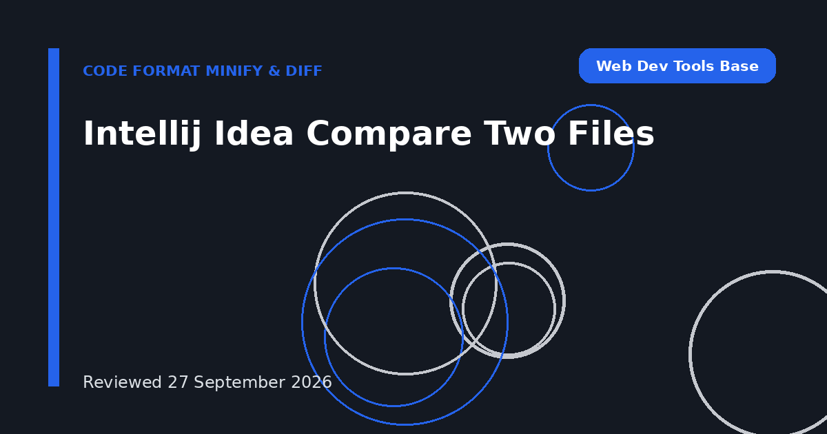 Intellij Idea Compare Two Files
