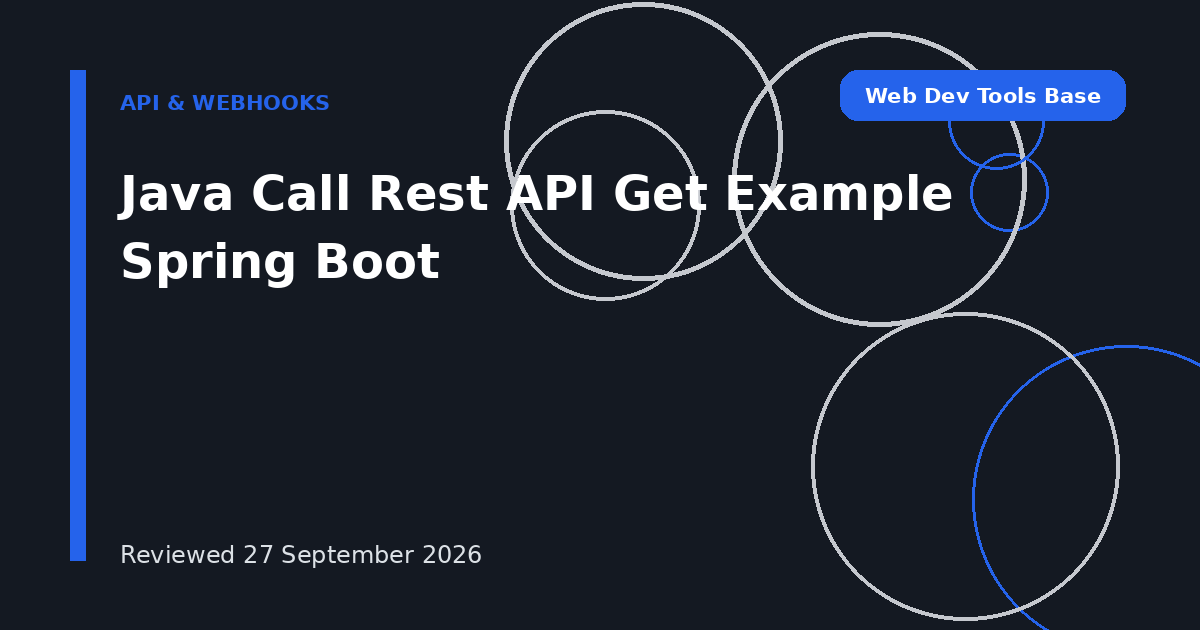 Java Call Rest API Get Example Spring Boot