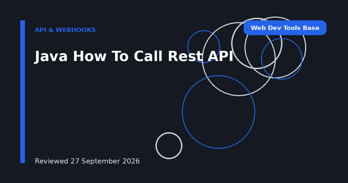 Java How To Call Rest API