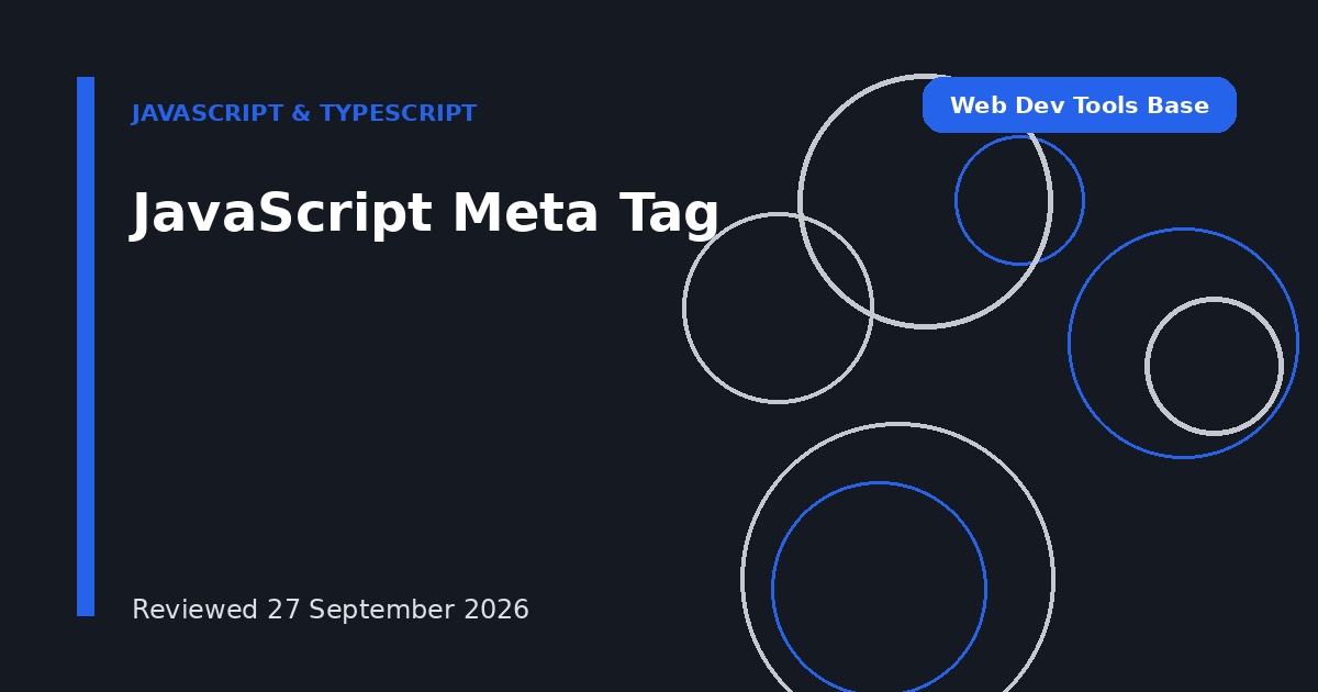 JavaScript Meta Tag