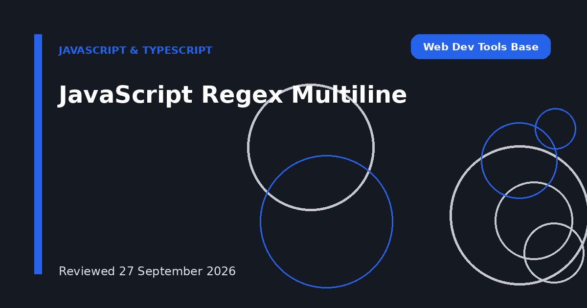 JavaScript Regex Multiline