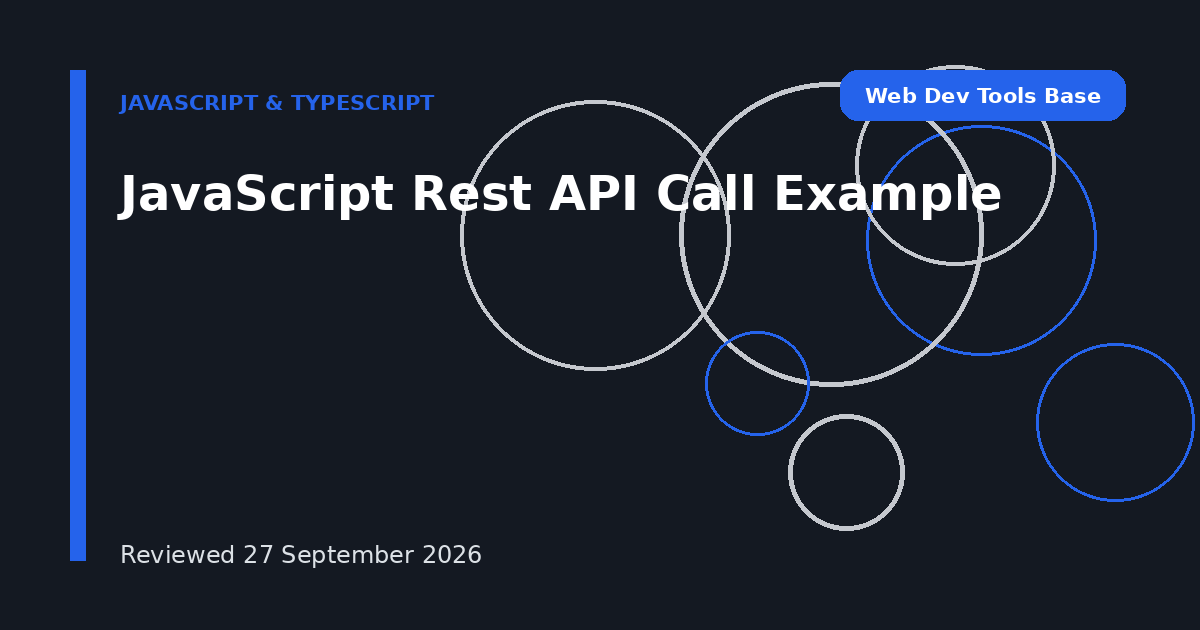 JavaScript Rest API Call Example