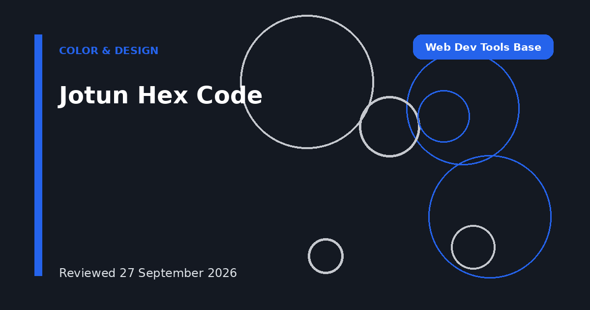 Jotun Hex Code