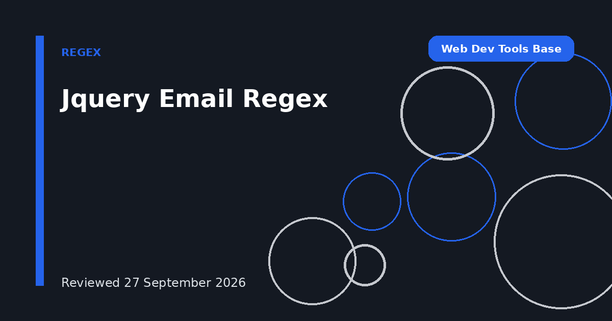 Jquery Email Regex