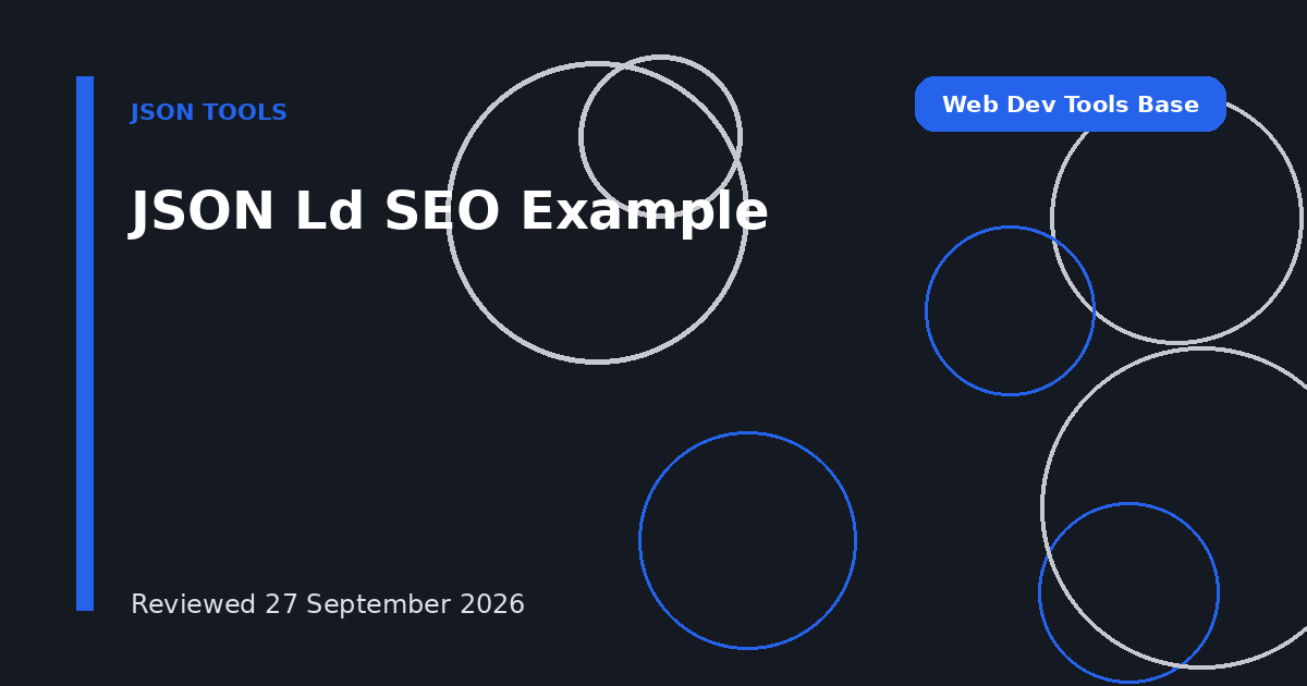 JSON Ld SEO Example