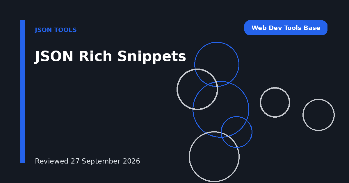 JSON Rich Snippets