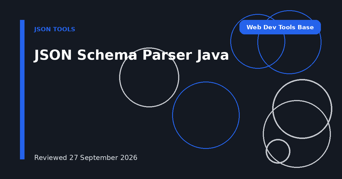 JSON Schema Parser Java