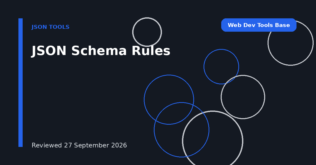 JSON Schema Rules