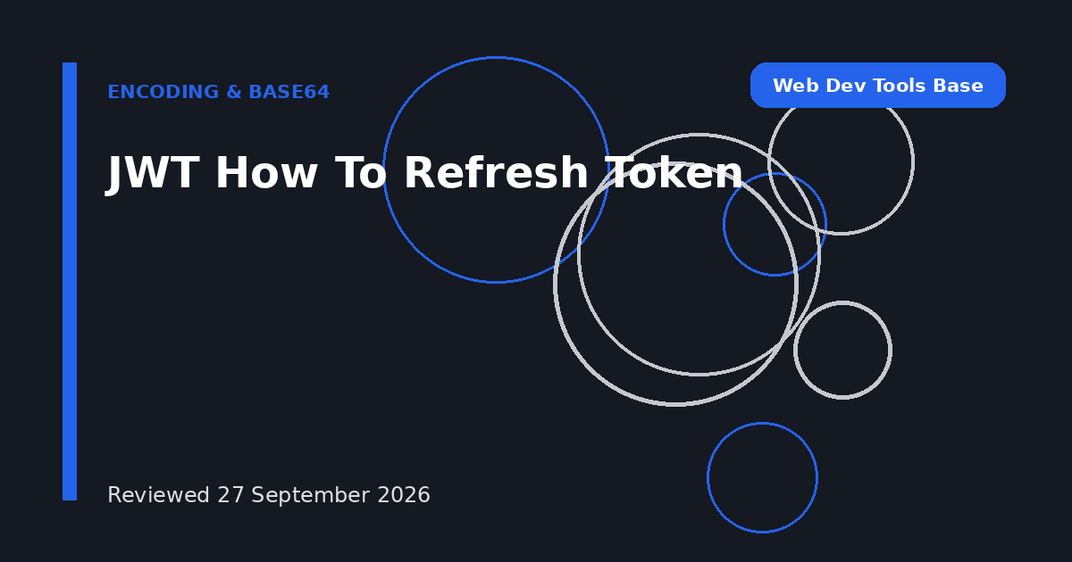 JWT How To Refresh Token