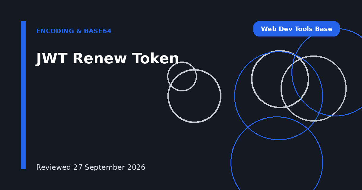 JWT Renew Token
