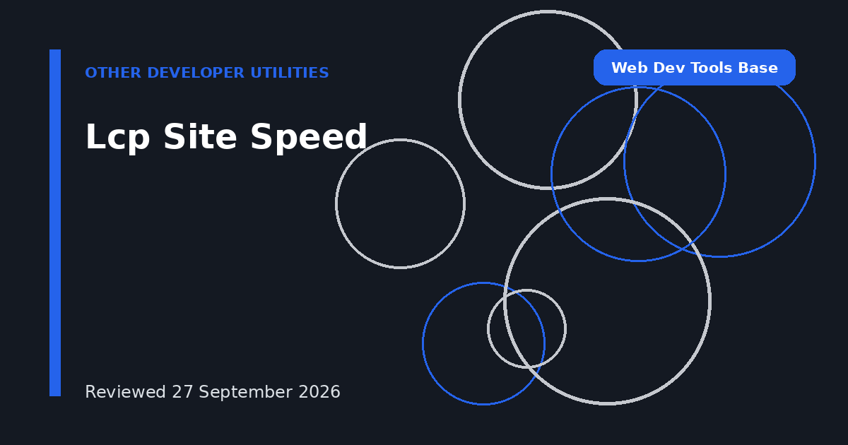 Lcp Site Speed