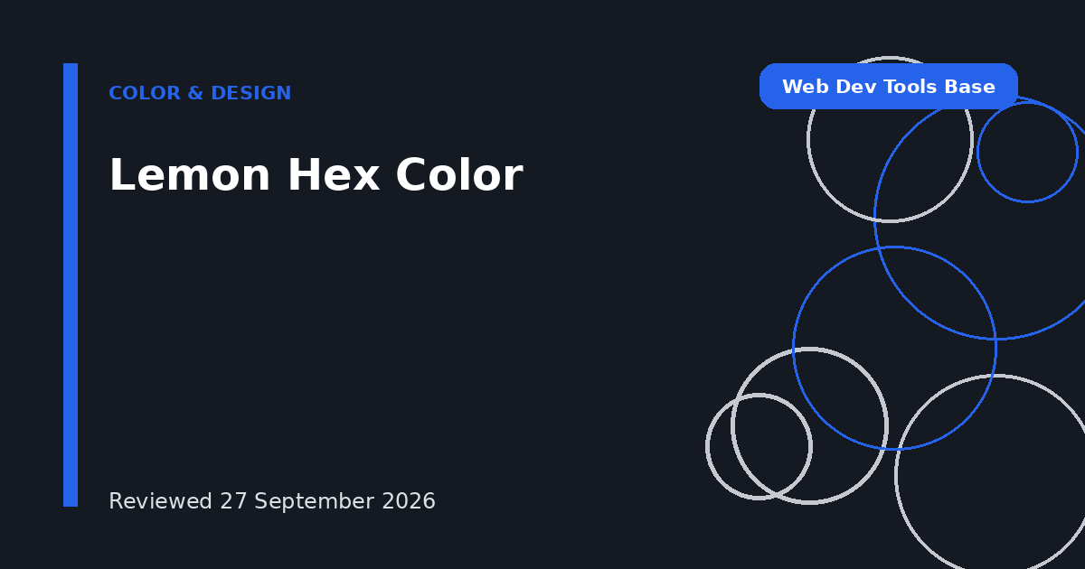 Lemon Hex Color