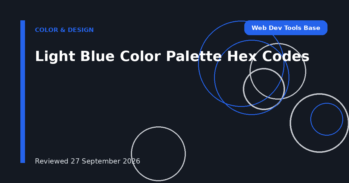 Light Blue Color Palette Hex Codes
