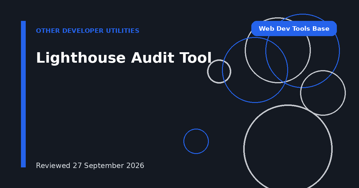 Lighthouse Audit Tool