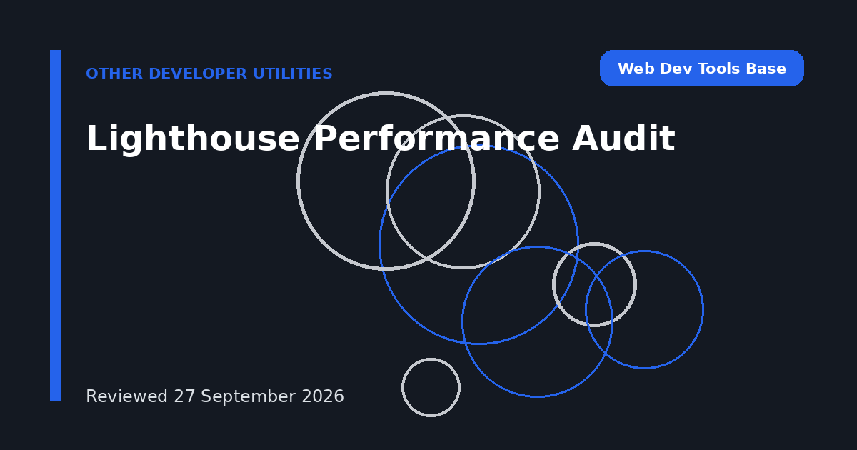 Lighthouse Performance Audit