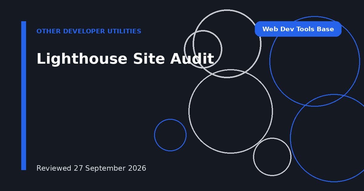Lighthouse Site Audit