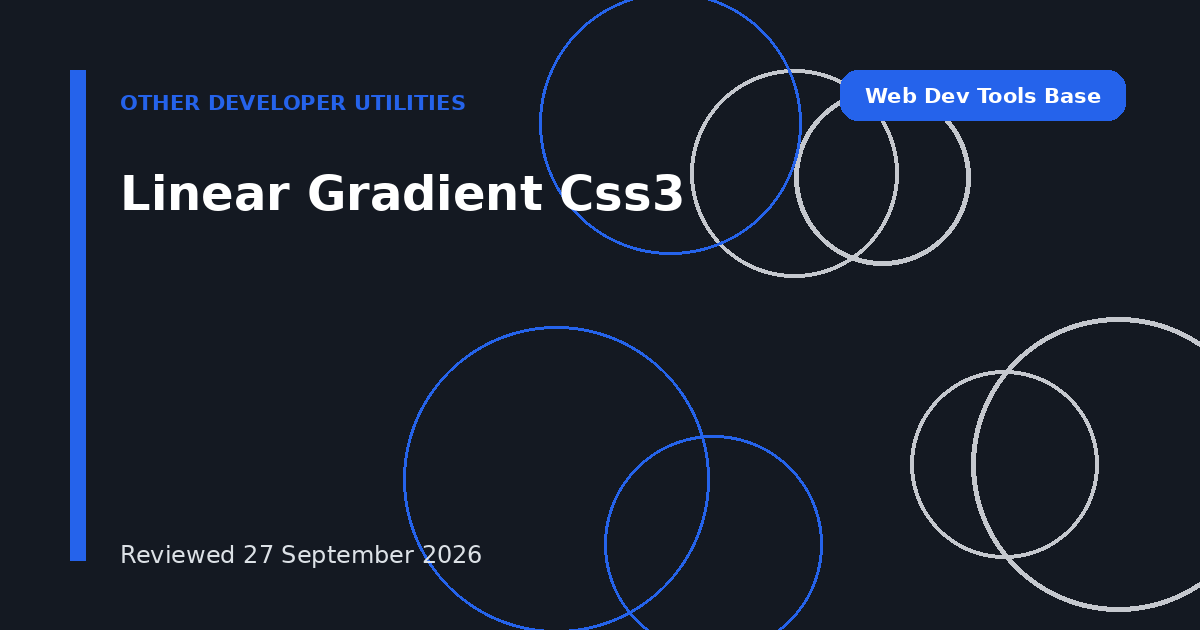 Linear Gradient Css3