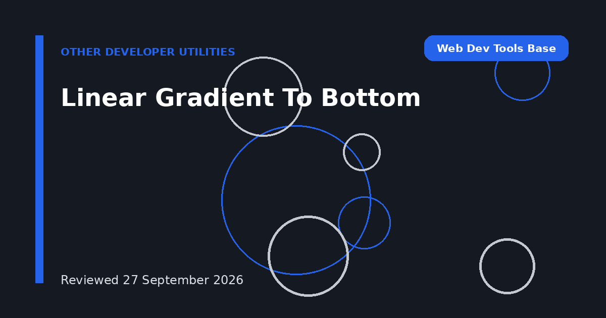 Linear Gradient To Bottom