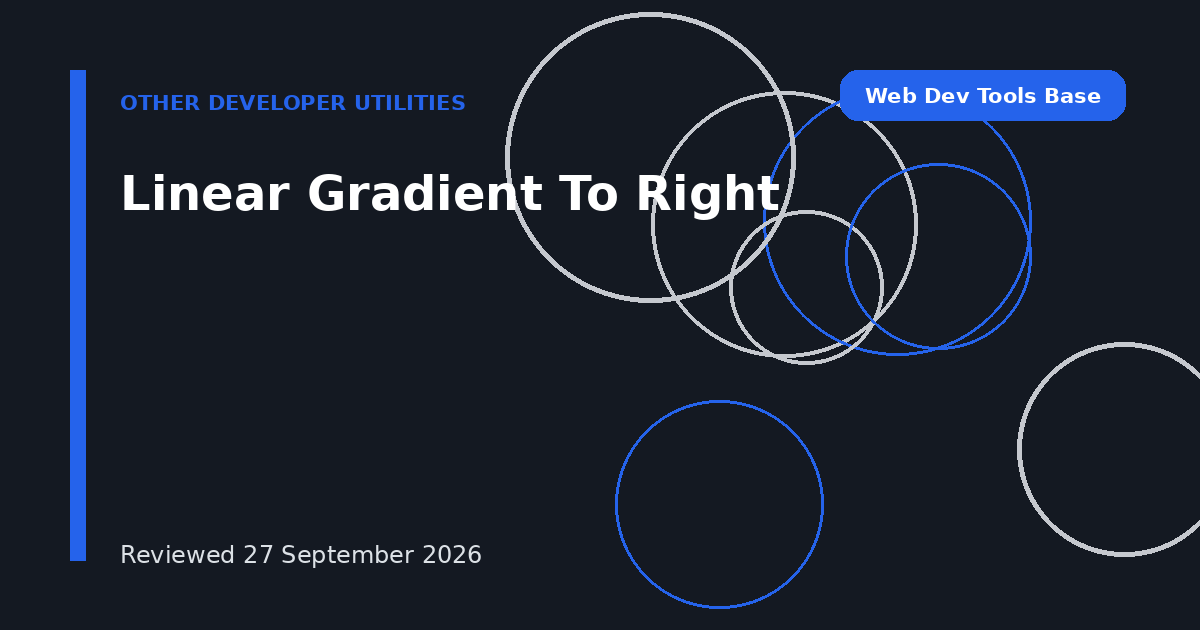 Linear Gradient To Right