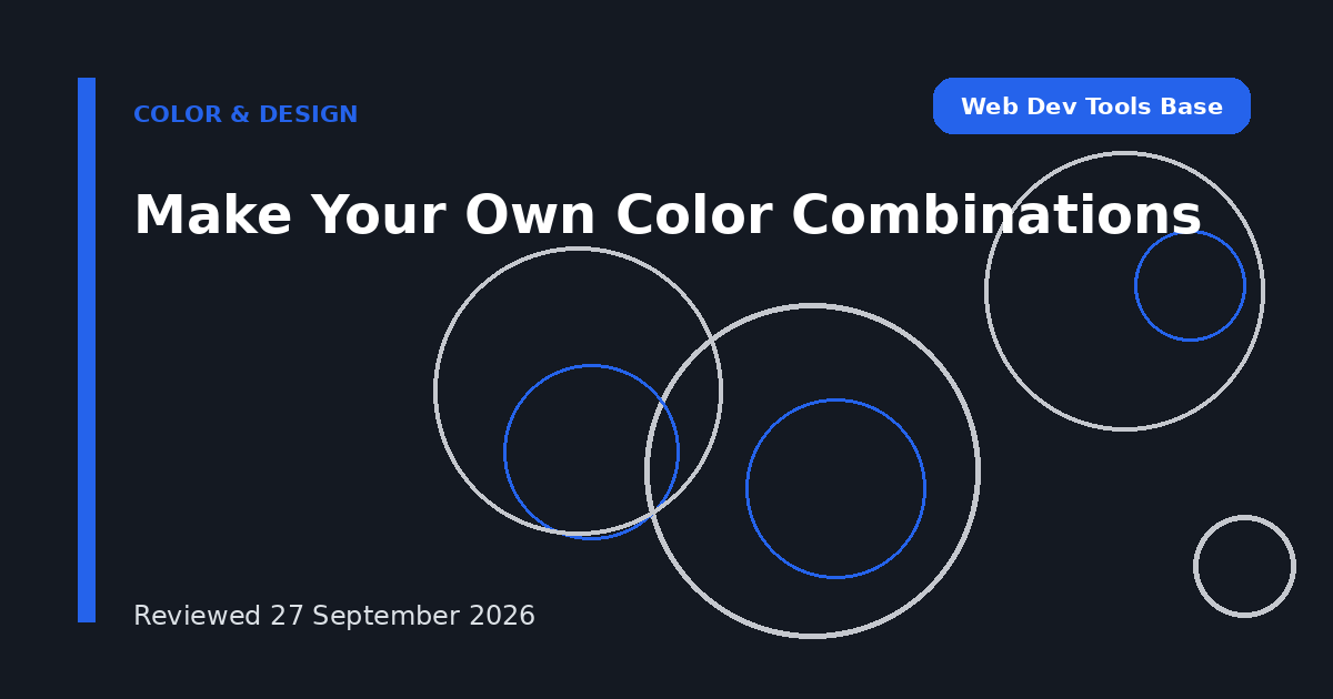 Make Your Own Color Combinations