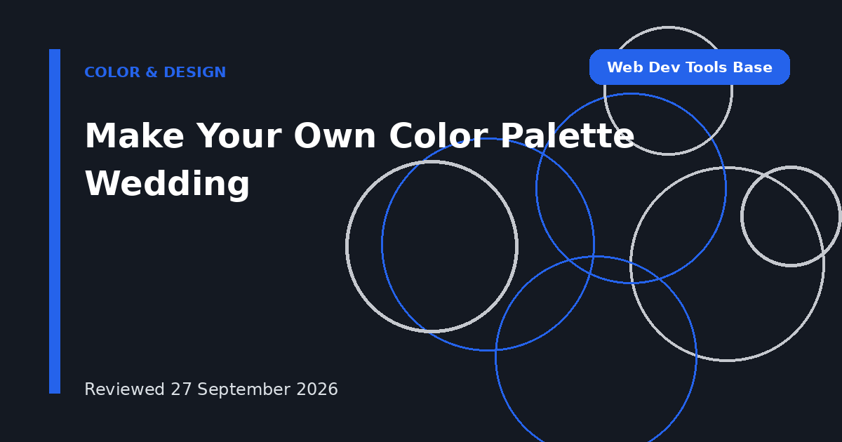 Make Your Own Color Palette Wedding
