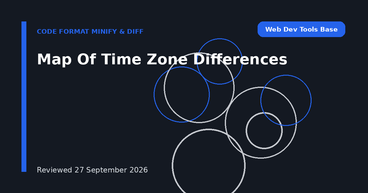 Map Of Time Zone Differences