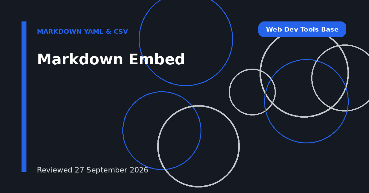 Markdown Embed
