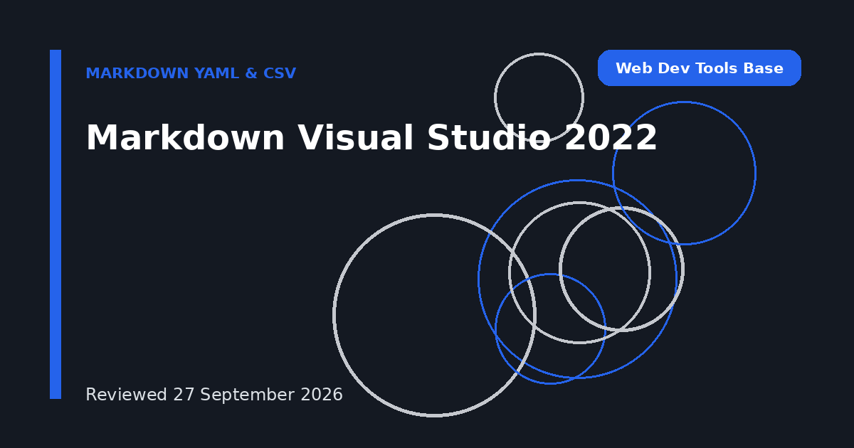Markdown Visual Studio 2022