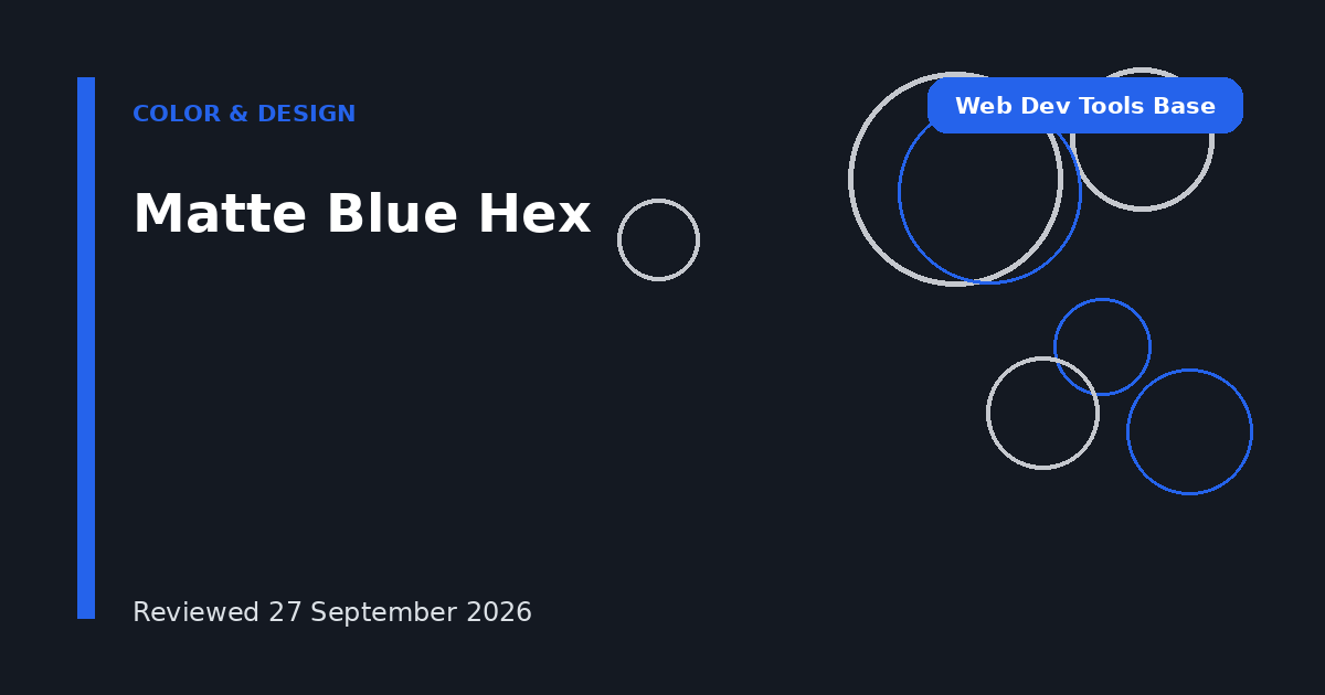 Matte Blue Hex