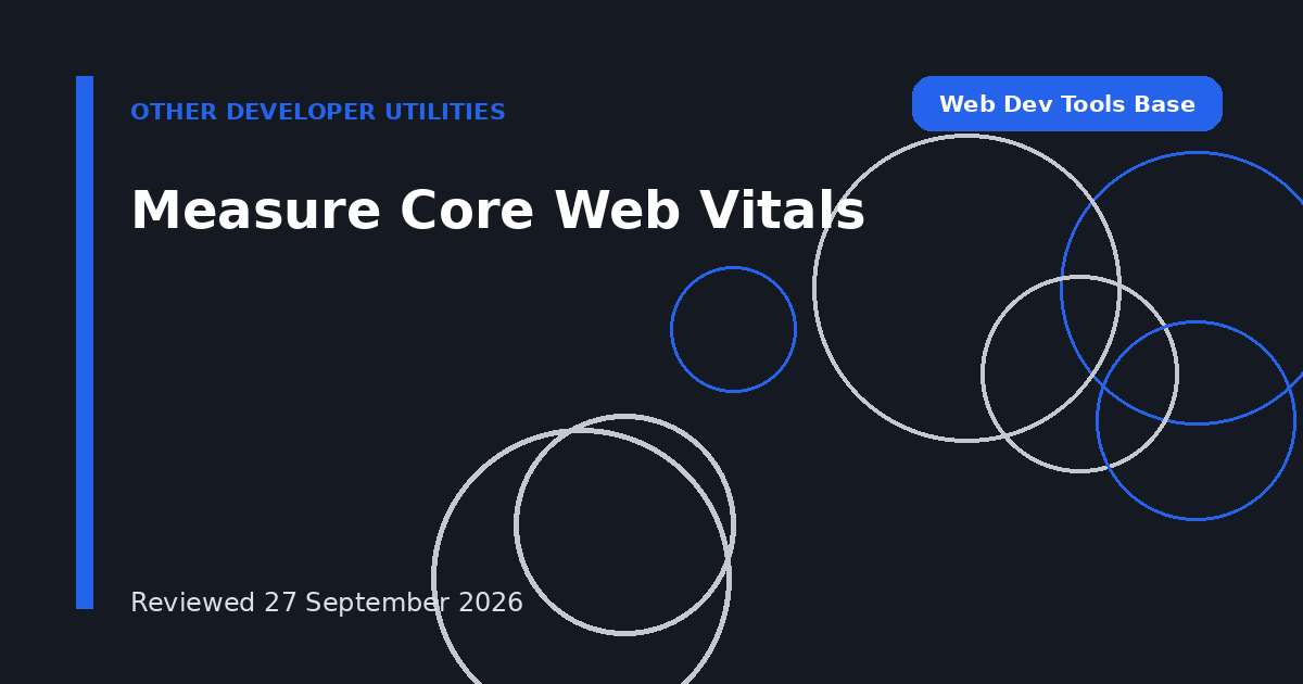 Measure Core Web Vitals