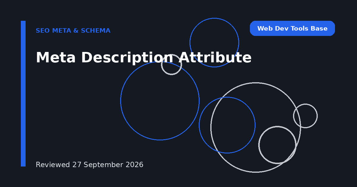 Meta Description Attribute