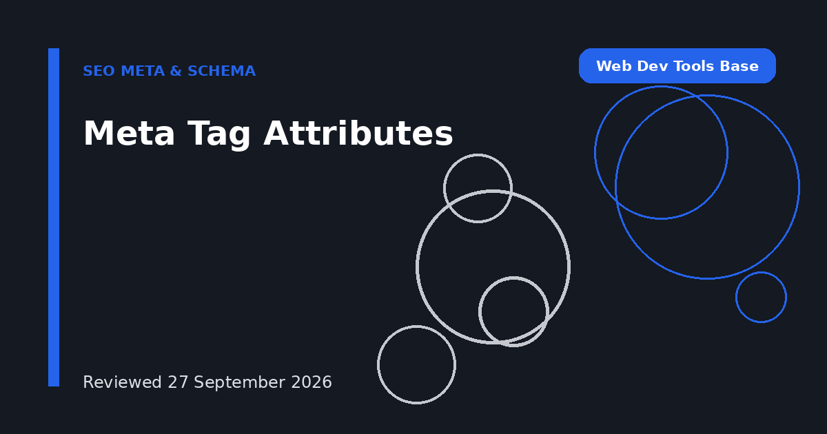 Meta Tag Attributes