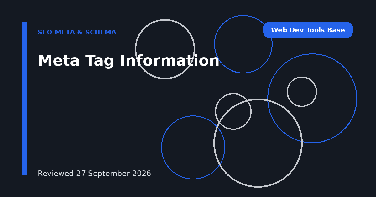 Meta Tag Information
