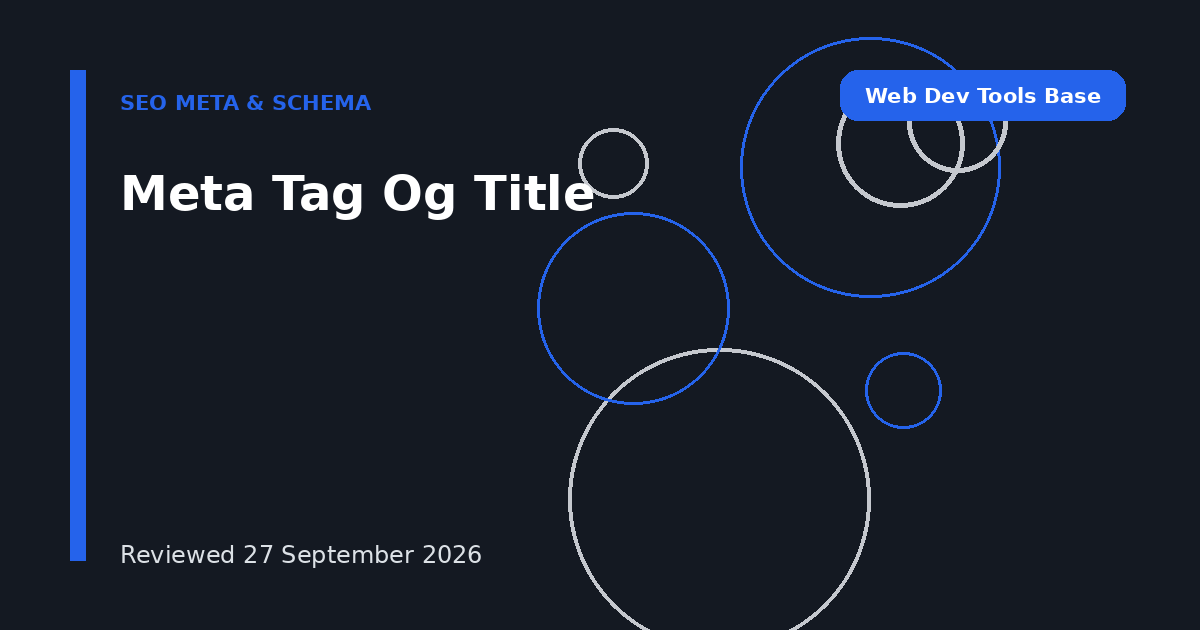 Meta Tag Og Title