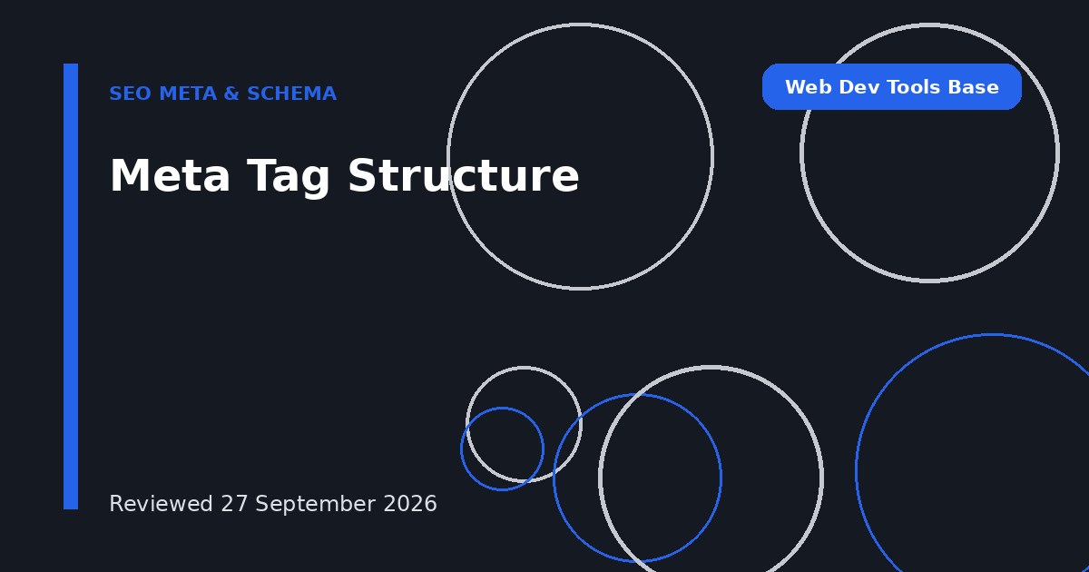 Meta Tag Structure